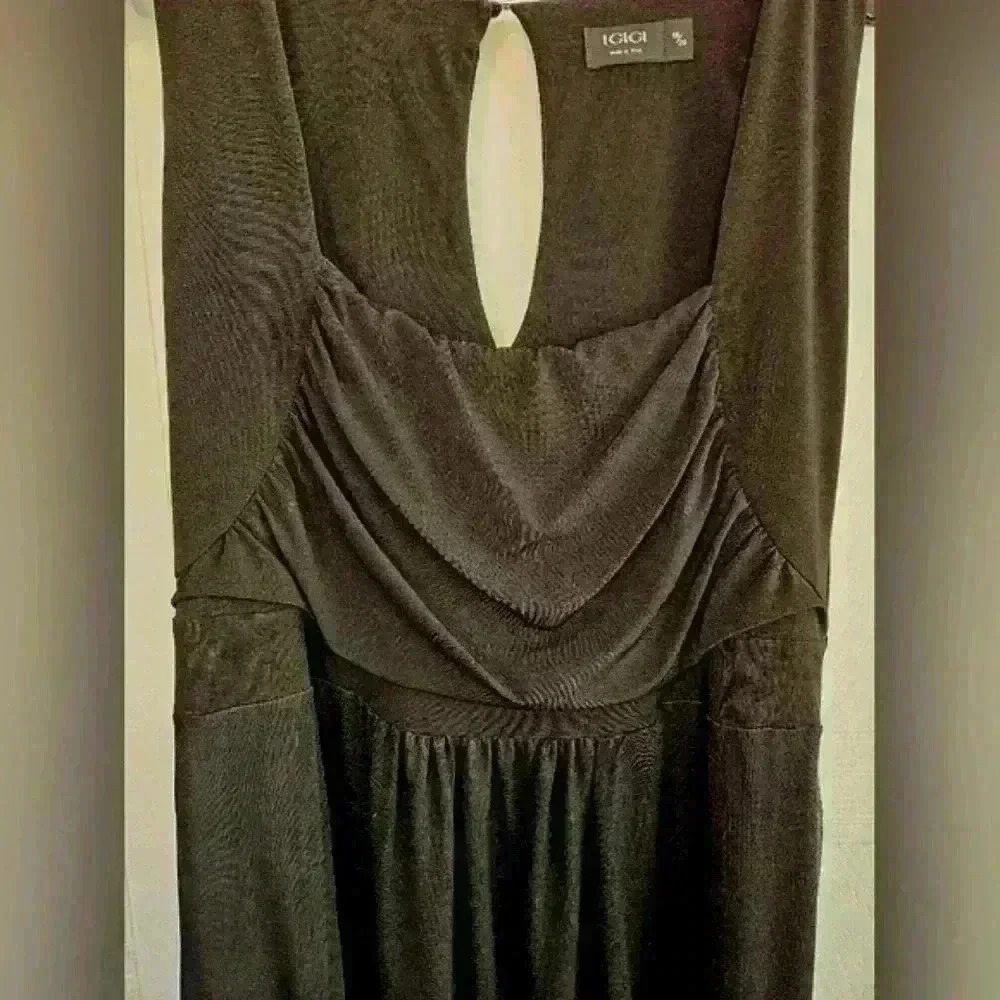 IGIGI Ekanta Black and Gold Beaded Maxi Sleeveless Empire Waist Dress  18/20 - Picture 4 of 16